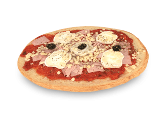 Tomate, fromage, jambon, ch�vre, tomates fra�ches, basilic.