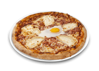 Tomate, fromage, jambon, ch�vre, olives, oeuf.