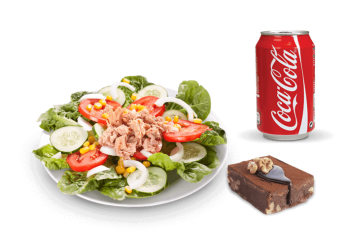 1 Salade au choix 
+ 1 Dessert au choix 
+ 1 Boisson 33cl au choix