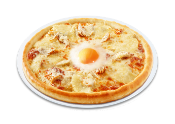 Cr�me fra�che, fromage, poulet, pommes de terre, poivrons, oeuf.