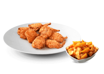 8 Pi�ces  
Servis avec frites ou potatoes 
+ Sauce.
